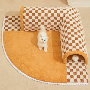 Tunnel Cat Nest Winter Warm Can Be Disassembled and Washed Cat Bed Cat Escape House Enclosed Cat House Autumn and Winter Cat Mat