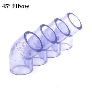 20~50mm High Quality Transparent U PVC Pipe Connectors Garden Water Aquarium Fish Tank Drainage Pipe Joints Fittings Accessories