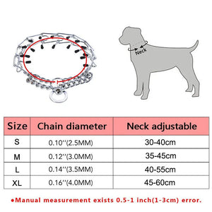 Effective Pinch Dog Training Collar With Comfort Rubber Tips Safe Adjustable Detachable Stainless Steel Pet Prong Choke Collar