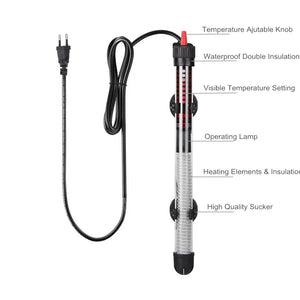 New Submersible Heater Heating Rod  for Aquarium Fish Tank Adjustable Temperature Thermostat 25W / 50W / 100W / 200W / 300W