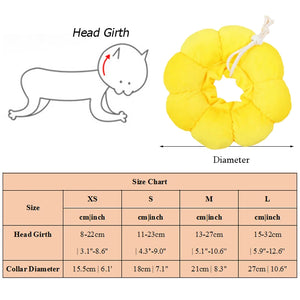 Flower Cat Dogs Elizabethan Collar Pet Health Recovery Collar for Anti-Bite Lick Surgery Wound Healing Protective Pet Cat Collar