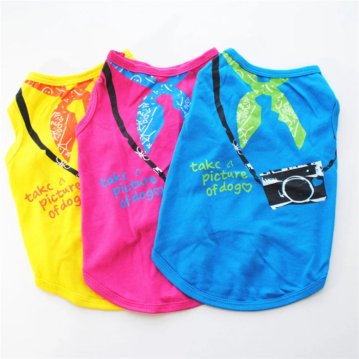 Summer Puppy Dog Cat Cooling Vest Shirt Cheap Pet Clothes for Small Dogs Boy Chihuahua Poodle Shirts Wholesale mascotas Clothing