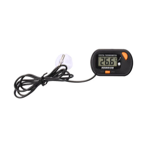 Digital LCD Aquarium Thermometer Waterproof Fish Tank Sensor with Probe Temperature Sensor Measuring Tool with Suction Cup