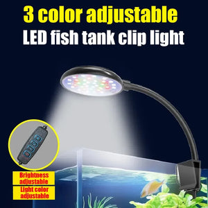 5W\7W Fish Tank Clip Lamp USB Power Decorate Led Full Spectrum Waterproof Lamp Algae Lamp Ornamental Small fish tank lighting