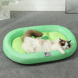 Kimpets Cat Bed Cooling Mat Summer Pad Mat Dogs Blanket Sofa Breathable Cold Pet Dog Bed Summer Washable Large Cats Ice Pad