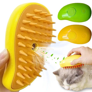 Steamy Combs Electric Spray Cat Hair Brush 3 in1 Dog Supplies Brush Massage Pet Products Grooming Removing Tangled Loose Hair