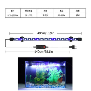 Aquarium Light LED Plant Grow Lamp Waterproof Fish Tank Light 18-58CM Underwater Aquariums Decor Lighting 90-260V 5730chip