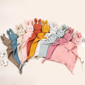 Baby Cotton Muslin Comforter Blanket Soft Newborn Sleeping Dolls Cute Cat Kids Sleep Toy Soothe Appease Towel Bibs Saliva Towel