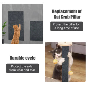 Anti Cat Scratch Sofa Cat Crawling Mat Grinding Climbing Frame Sofa Protection Self-adhesive Carpet Cats Scratch Board Cats Toys