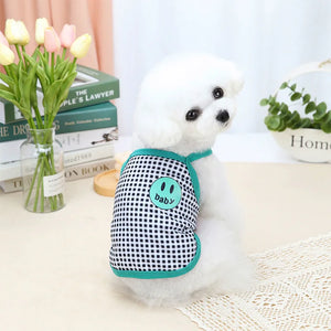 Puppy Summer Clothes Dog Cooling Vest 2024 Dog Outfit Chihuahua Apparel Dog Clothing Girls Dog Costume Plaid Dog Suspender Skirt