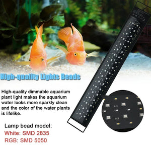 Aquarium Light 24/7 DIY Auto On Off LED Full Spectrum Lighting Fish Tank Lamp with Dimmer 75-90cm IP68 Waterproof for Freshwater