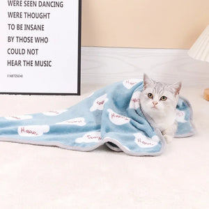 Warm Soft Pet Dog Blanket Mat Plush Thin Pet Sleeping Blanket for Dogs Cats Warm Breathable Cat Cover Blanket Pet Supplies