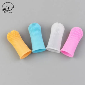 2 Pcs Pet Silicone Finger Brush Portable Pet Mouth Cleaning Finger Toothbrush Chien Accessoires Pour Chiens Pet Products