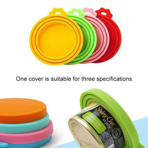 2/1Pcs Silicone Canned Lid Sealed Feeders Food Cover Can Lid For Puppy Dog Cat Storage Top Cap Reusable Lid Health Pet Tapas De