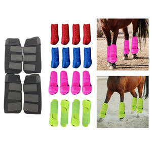 4x Horse Boots Leg Protective Leg Gear Leg Wraps Set for Training Riding