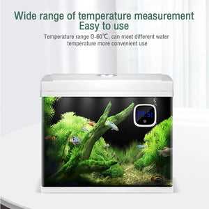 Aquarium Self-Adhesive Thermometer LED Digital Fish Tank Mini Thermometers Touch Screen Temperature Meter Monitor 0-60℃