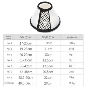 Pet Protective Collar Dog Neck Recovery Cone Collar Anti-Bite Lick Wound Healing Cat Dogs Health Training Medical Circle Tool