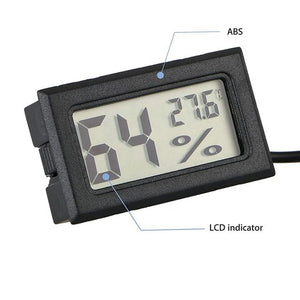 FY-12 Mini LCD Digital Thermometer Hygrometer Gauge Tester With Probe Incubator Aquarium Embedded Temperature Humidity Meter