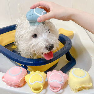 Silicone Pet Bath Brush Dog SPA Massage Comb Dogs Cats Shower Hair Grooming Comb Dog Cleaning Brush Pet Supplies