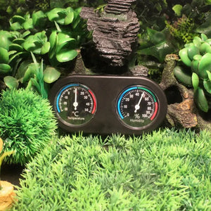 Terrarium Dial Thermometer Hygrometer Terrarium Temperature Humidity Sensor Gauge for Chameleon Lizard Habitat