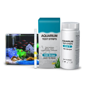 6 In 1 Fish Tank Water Aquarium Test Strips Kit For Test PH Carbonate Hardness Chlorine Nitrite Nitrate Aquarium 100pcs