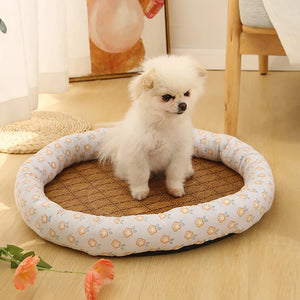 Summer Cooling Ice Silk Dog Bed Puppy Sleep Kennel Cat Nest Small Medium Big Cat Dog Bed Pet Mat Summer Pet Matress Supplies