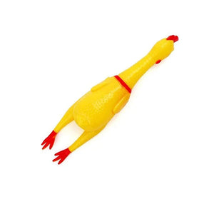 Pets Dog Toys Screaming Chicken Squeeze Sound Toy for Dogs Super Durable & Funny Squeaky Yellow Rubber Chicken Dog Chew Toy