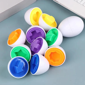 Baby Smart Eggs Montessori Learning Educational Toys Sensory Easter Eggs Chicken Colors Shapes Sorter For Kids 2 to 4 Years