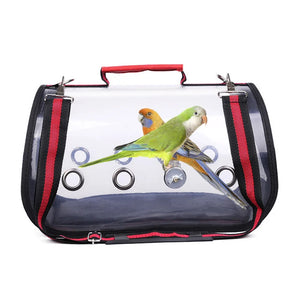 Portable Clear Bird Parrot Transport Cage Breathable Bird Carrier Travel Bag Small Pet Rabbit Guinea Pig Chinchilla Outdoor Bag