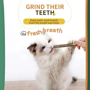 6 Sticks Natural Cat Mint Sticks Cat Catnip Chews Toys Pet Molar Sticks Kittens Cleaning Teeth Bite-resistant Toys Pet Products