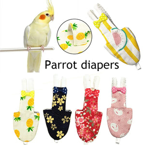 Parrot Pigeon Diaper Flight Suit Bird Nappy Parrot Clothes for Green Cheek Parakeet Cockatiel Conure Small Medium Large Birds