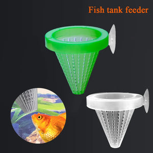 Aquarium Fish Feeder Fish Tank Live Red Worm Shrimp Food Feeding Cone Cup With Sucker For Feeding Fish Aquatic Pet Hanging