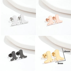 Stainless Steel Earring Western Equestrian Horse Cowboy Cowgirl Boot Horseshoe Earrings for For Women Men Jewelry Pendientes