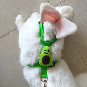 Small Animals Outdoor Wakling Supplies Cartoon Style Rabbit Harness and Leash Set for Bunnies Guinea Pig Bunny Accessoris Pet