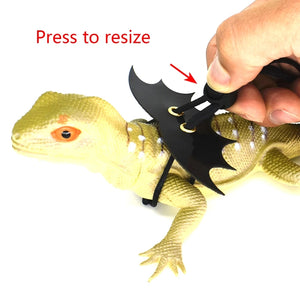 Bearded Dragon Harness Set Adjustable Lizard Leash with Wings for Small Reptiles Comfortable Fashionable Holiday Costume