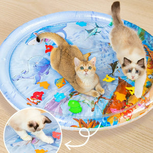 Cat Water Mattress Pet Cool Mat Ice Pad Inflatable Water Filled Cooling Cat Beds Suitable for Cats and Small Dogs