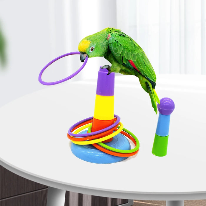 Mini Iron Ring Toys, Suitable for Parrots Intellectual Development Games, Colorful Ring Bird Activity Training Toys Parrot Toy