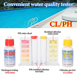 PH Chlorine Water Test Kit Tester Hydrotool Testing Kit Swimming Pool Hydroponics Aquarium Accessories