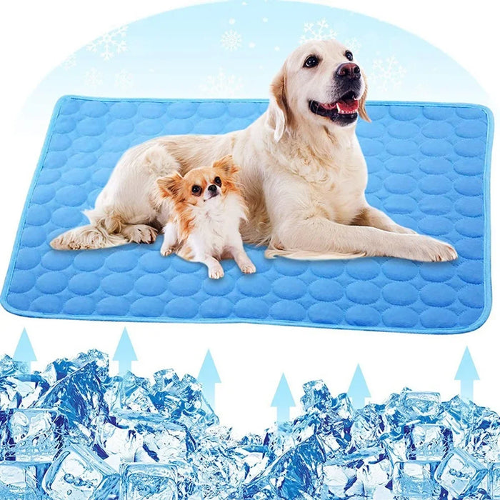 Pet Summer Cooling Pad Self-Cooling Ice Silk Pet Bed Dog Cat Nest Breathable Cooling Cooling Sleeping Pad