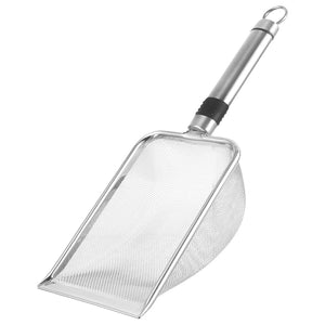 Pet Cat Waste Shovel Long Handle Stainless Steel Metal Shovel Litter Filter Garbage Sand Scoop Pet Cleaning Tool Cat Supplies