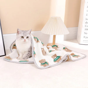 Warm Soft Pet Dog Blanket Mat Plush Thin Pet Sleeping Blanket for Dogs Cats Warm Breathable Cat Cover Blanket Pet Supplies