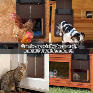 Automatic Chicken Coop Door Light Sensor Chicken House Door High Quality Practical Farm Chicken Pets Duck Cage Door Farm Decor