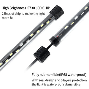 Aquarium Light LED Plant Grow Lamp Waterproof Fish Tank Light 18-58CM Underwater Aquariums Decor Lighting 90-260V 5730chip