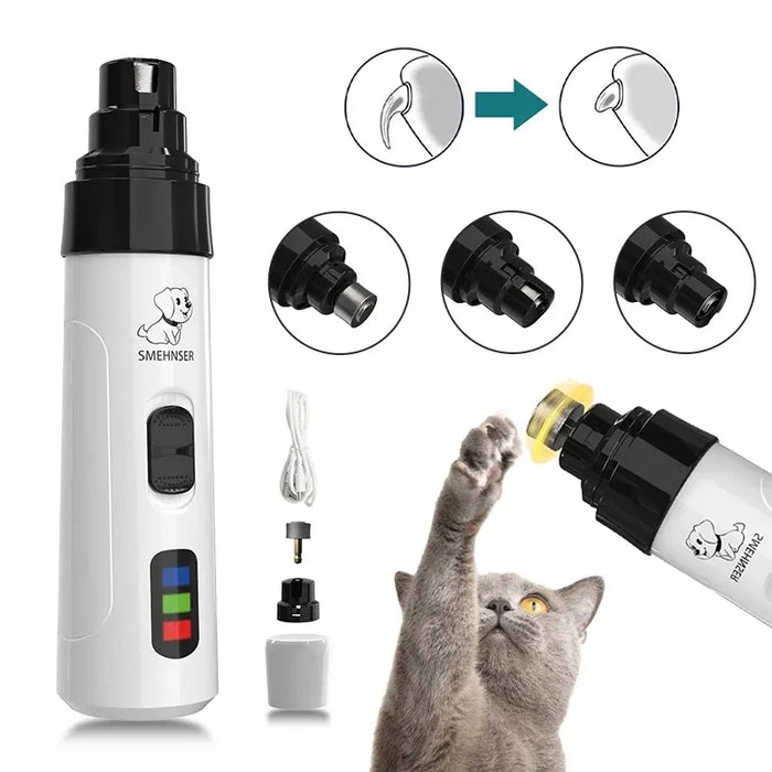 Electric Dog Nail Grinder Puppy Cat Nail Clippers Professional Pet Grooming Gadget Diamond Bit Replacement Head Dog Nail Trimmer