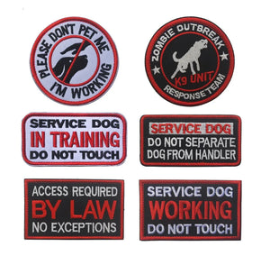 Pet Service Dog In Training SECURITY PATCH BADGES Therapy Dog PET DO NOT EMOTIONAL SUPPORT Patches for DOG PET Harness Vest