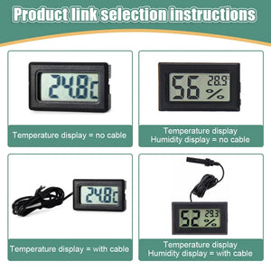 Digital Electronic Thermometer Hygrometer Mini LCD Humidity Meter Freezer Fridge Thermometer for-50~70 Coolers Aquarium Chillers