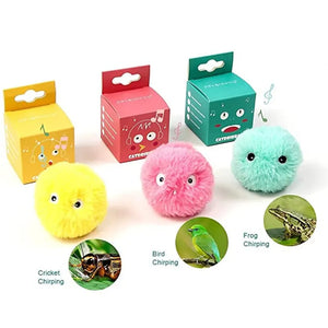 Smart Cat Ball Toys Plush Electric Catnip Training Toy Kitten Touch Sounding Squeaky Supplies Pet Products Toy For Cats