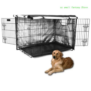 42/36/30/24 inch Dog Crates Cover Durable Oxford-Cloth Double Door Pet Kennels Covers Universal Fit for Wire Dog Crates