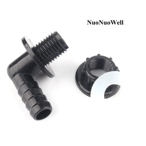 1pc 3/8" -14mm Aquarium Fish Tank Hose Joints Aquatic Pet Water Tank 90 Degree Elbow Drainage Water Pipe Drain Connectors