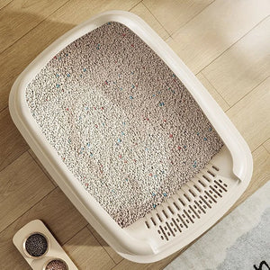 Cat Litter Box Small Size Pet Sandbox for Kitty Anti-Splash Cats Toilet Pet Sandbox Kitten Tray Bedpan Cleaning Cat Supplies